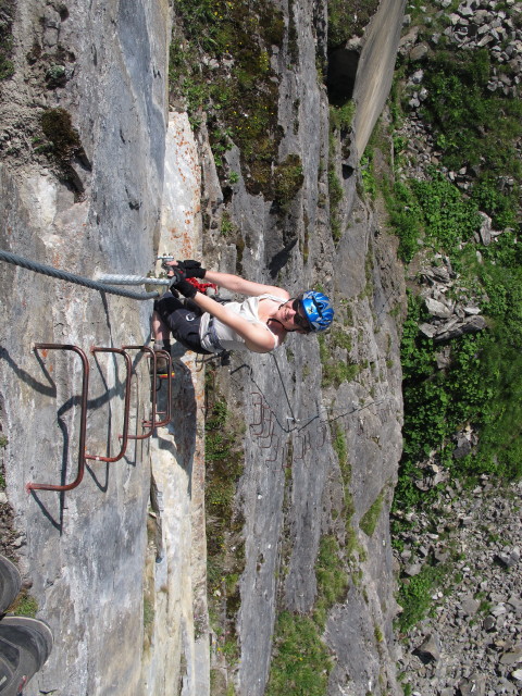 Klettersteigarena H&ouml;henburg: Irene am Klettersteig 'Limberg-Zwerg' (21. Juli)