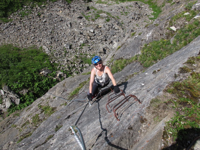 Klettersteigarena H&ouml;henburg: Irene am Klettersteig 'Limberg-Zwerg' (21. Juli)