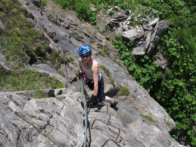 Klettersteigarena H&ouml;henburg: Irene am Klettersteig 'Limberg-Zwerg' (21. Juli)