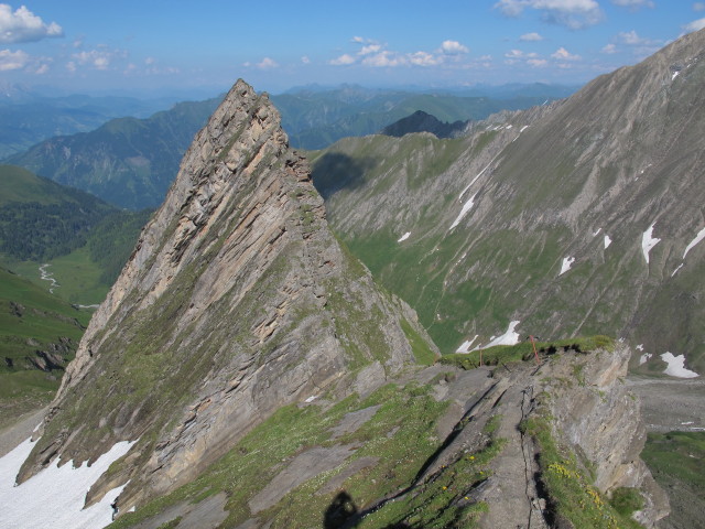 Gleiwitzer H&ouml;henweg in der Unteren J&auml;gerscharte (22. Juli)