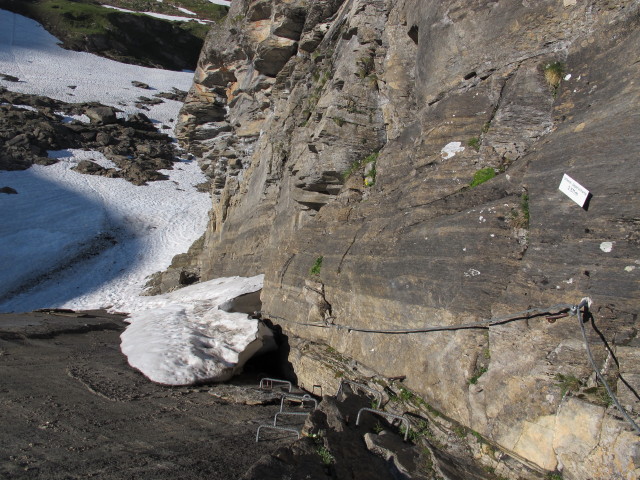 Gleiwitzer H&ouml;henweg in der Unteren J&auml;gerscharte, 2.470 m (22. Juli)
