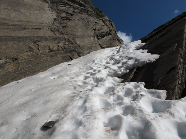 Gleiwitzer H&ouml;henweg in der Unteren J&auml;gerscharte (22. Juli)