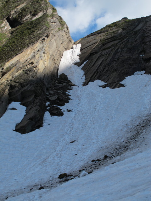 Gleiwitzer H&ouml;henweg in der Unteren J&auml;gerscharte (22. Juli)