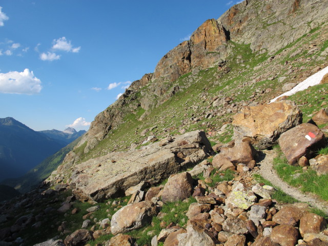 Weg 102 zwischen Unterem Grübl und Langtalbach (2. Aug.)