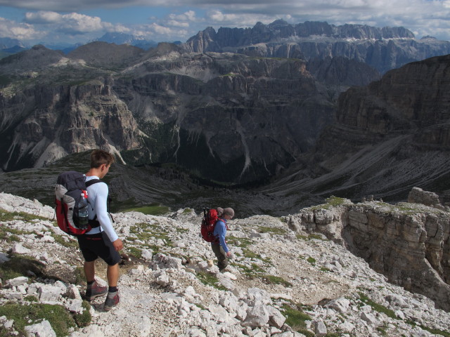 Christoph und Susanne am Weg 3B zwischen Nives-Scharte und Weg 2 (10. Aug.)