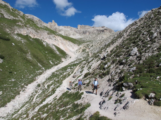 Christoph, Susanne und Christoph am Weg 2 im Forces de Sieles (10. Aug.)