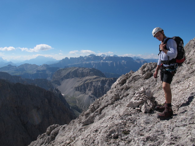 Sas-Rigais-Klettersteig: Christoph im Ostanstieg (11. Aug.)