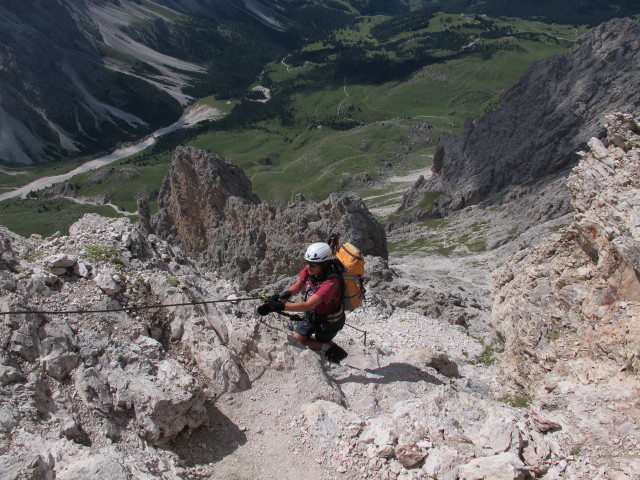 Sas-Rigais-Klettersteig: Gudrun im S&uuml;dwestanstieg (11. Aug.)