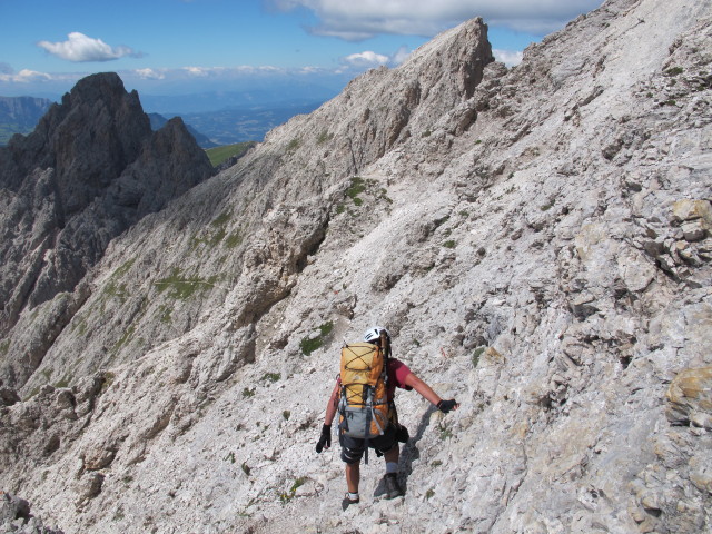 Sas-Rigais-Klettersteig: Gudrun im S&uuml;dwestanstieg (11. Aug.)