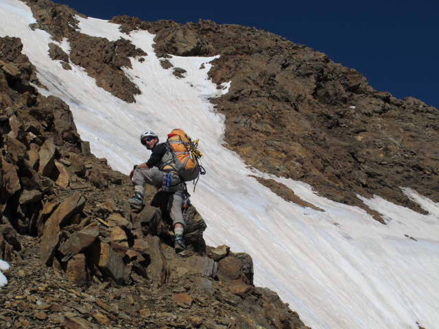 Christoph am Ostgrat der Wei&szlig;kugel (16. Aug.)