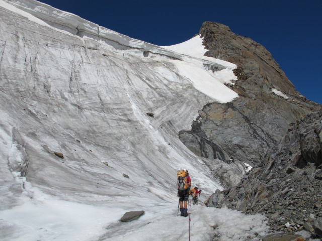 Gudrun und Christoph im Hintereisjoch, 3.441 m (16. Aug.)