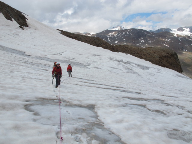 Gudrun und Christoph am Hochjochferner (17. Aug.)
