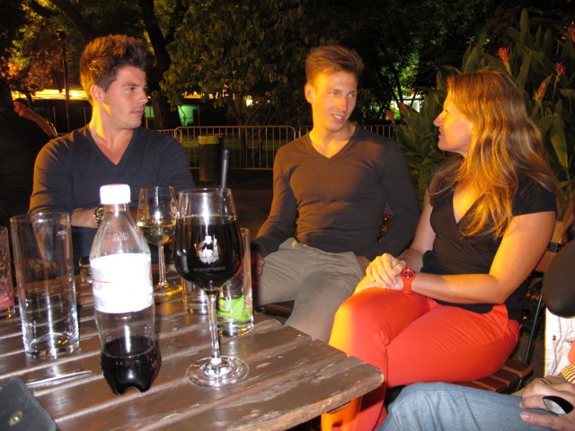 Alexander, Christoph und Doris im Rathauspark