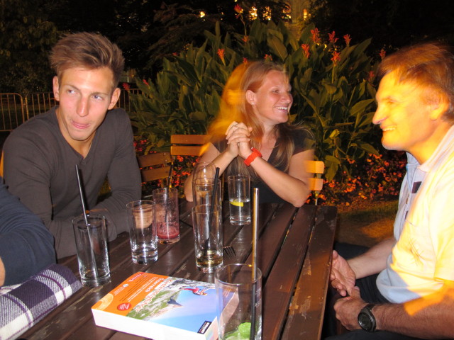 Christoph, Doris und Reinhard im Rathauspark