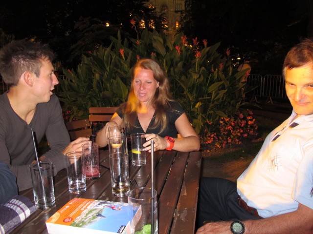 Christoph, Doris und Reinhard im Rathauspark