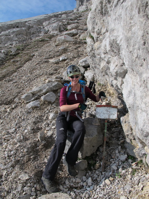 Susanne zwischen Schneegrube und Südostgrat (31. Aug.)