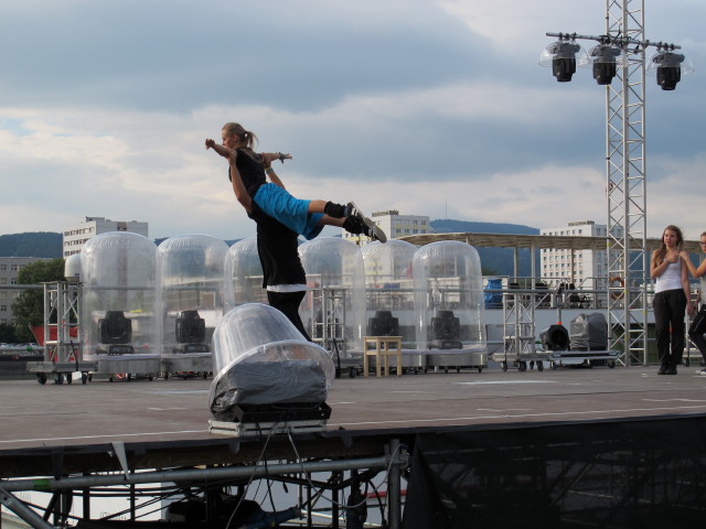 Probe f&uuml;r 'voestalpine Klangwolke  Bruckner lebt!' beim Brucknerhaus (3. Sep.)