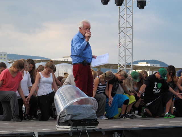 Probe f&uuml;r 'voestalpine Klangwolke  Bruckner lebt!' beim Brucknerhaus (3. Sep.)