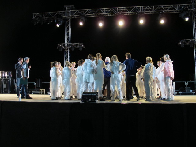 Probe f&uuml;r 'voestalpine Klangwolke  Bruckner lebt!' beim Brucknerhaus (4. Sep.)