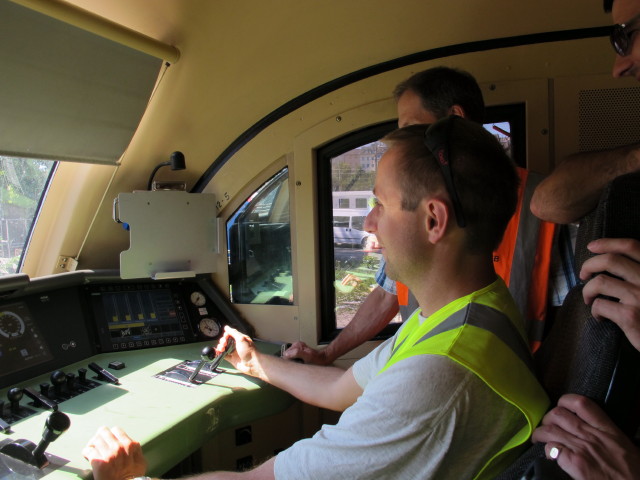 Ich in der 1016 012 am &Ouml;BB-Standort Linz (5. Sept.)