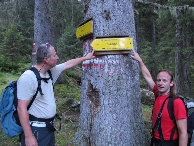Erich und J&ouml;rg zwischen Innerer Neualm und H&uuml;ttkar (7. Sept.)