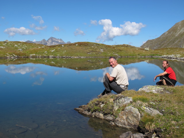 Erich und J&ouml;rg beim H&uuml;ttkarsee, 2.136 m (7. Sept.)