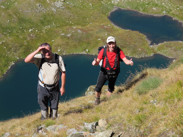 Erich und J&ouml;rg zwischen H&uuml;ttkar und Predigtstuhl (7. Sept.)