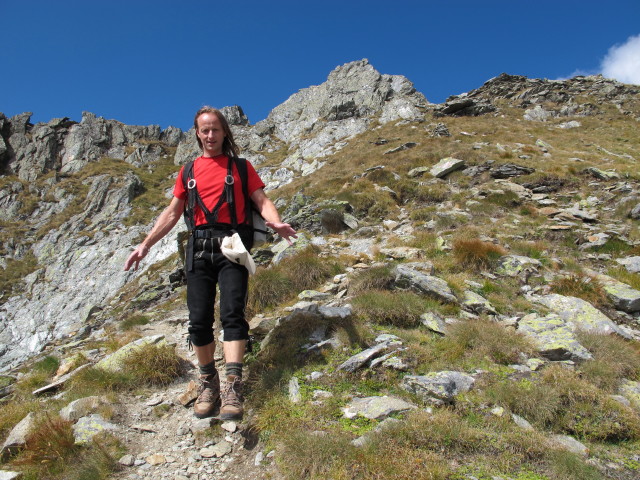 J&ouml;rg zwischen Predigtstuhl und Hinterkarscharte (7. Sept.)