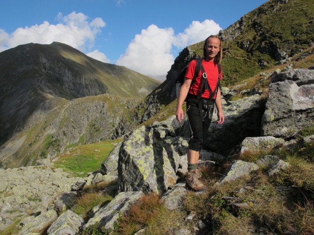 J&ouml;rg zwischen Hinterkarscharte und Hubenbauert&ouml;rl (7. Sept.)