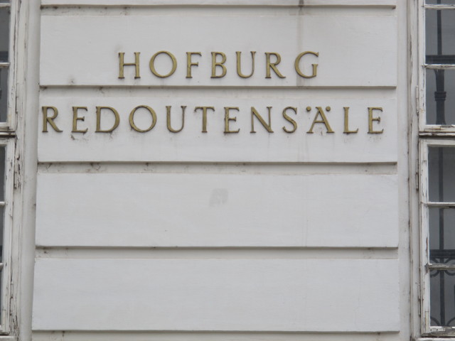 Eingang zu den Redoutens&auml;len der Hofburg