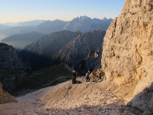 Gro&szlig;e Zinne-Normalweg: Anseilplatz (21. Sept.)