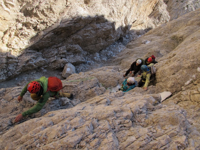 Gro&szlig;e Zinne-Normalweg: zwischen Einstieg und 1. Scharte (21. Sept.)