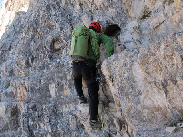 Große Zinne-Normalweg: Herbert zwischen 1. und 2. Scharte (21. Sept.)