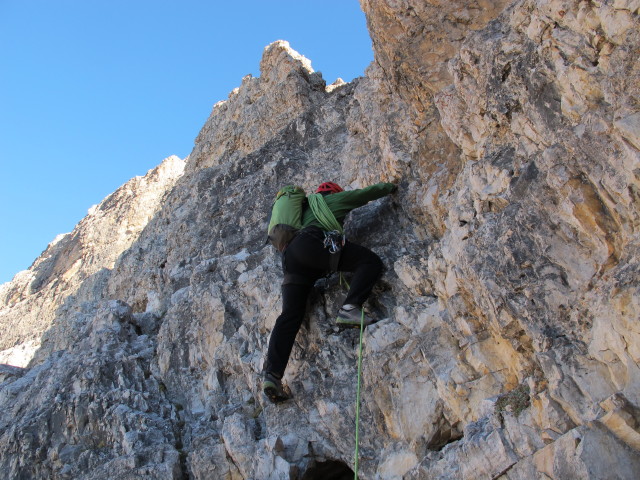 Gro&szlig;e Zinne-Normalweg: Herbert zwischen 1. und 2. Scharte (21. Sept.)
