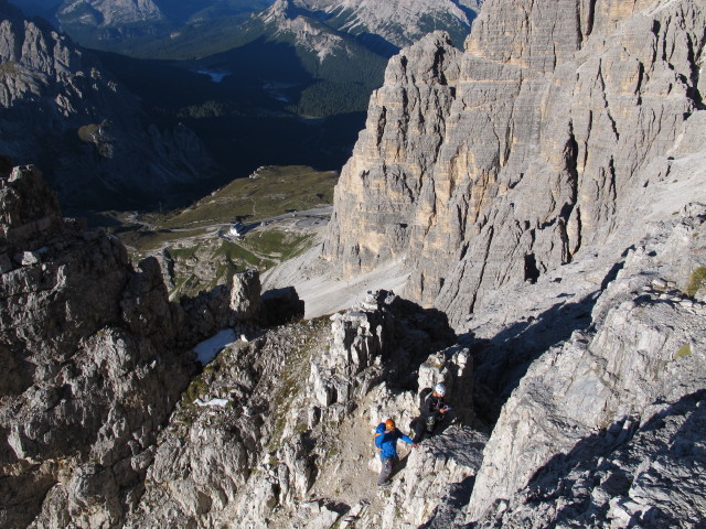 Gro&szlig;e Zinne-Normalweg: zwischen 3. Scharte und Schl&uuml;sselstelle (21. Sept.)