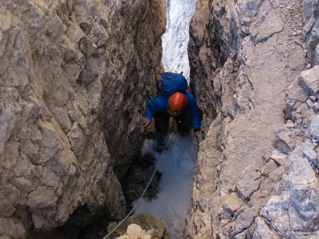 Gro&szlig;e Zinne-Normalweg: Schl&uuml;sselstelle (21. Sept.)