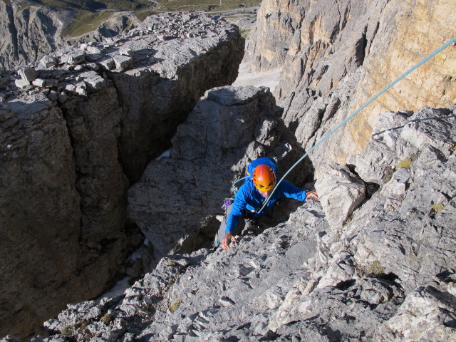 Gro&szlig;e Zinne-Normalweg: nach der Schl&uuml;sselstelle (21. Sept.)