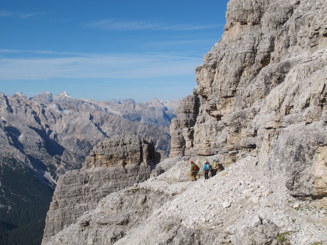 Gro&szlig;e Zinne-Normalweg: oberes Terrassenband (21. Sept.)