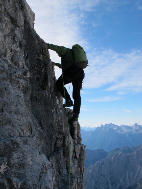 Herbert zwischen oberem Terrassenband und Gro&szlig;er Zinne (21. Sept.)
