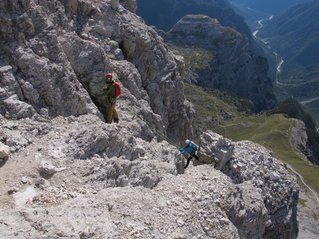 Gro&szlig;e Zinne-Normalweg: zwischen oberem Terrassenband und Gro&szlig;er Zinne (21. Sept.)