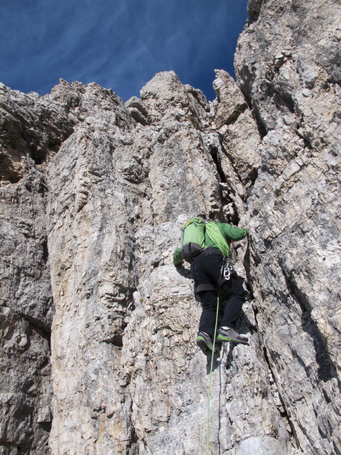 Herbert zwischen oberem Terrassenband und Gro&szlig;er Zinne (21. Sept.)