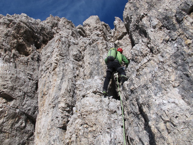 Herbert zwischen oberem Terrassenband und Gro&szlig;er Zinne (21. Sept.)