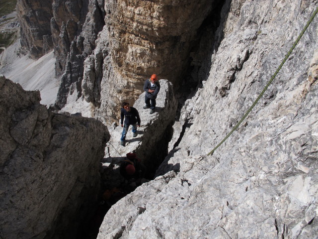 Gro&szlig;e Zinne-Normalweg: Schl&uuml;sselstelle (21. Sept.)