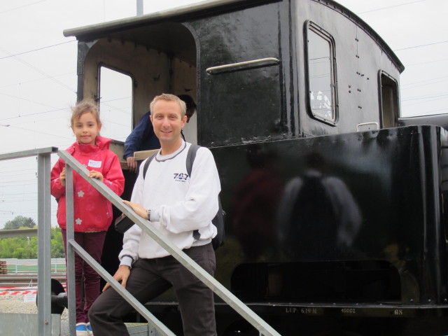 Daria und ich bei der Dampflok 'Br&uuml;nn'