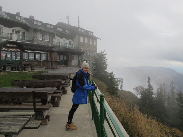 Daniela beim Berggasthof Raxalm, 1.547 m