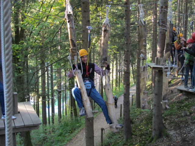 Florian im Parcours 'Baummarder' im Kletterwald Buchenberg