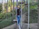 Florian im Parcours 'Baummarder' im Kletterwald Buchenberg