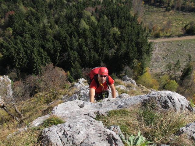 'H&uuml;hnerleiter': Dieter in der 4. Seill&auml;nge