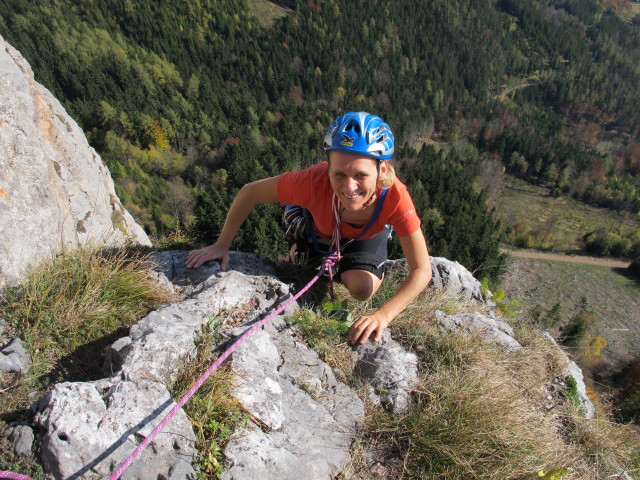 'H&uuml;hnerleiter': Christiane in der 4. Seill&auml;nge