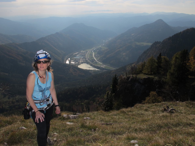 'H&uuml;hnerleiter': Irene beim Ausstieg